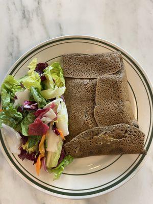 Awesome crepe called the "Bonjours"!