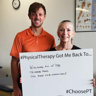 Physical therapy gets you back to enjoying your day-to-day tasks!