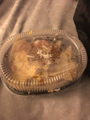 Tacos with no meat only tomatoes and sour cream no cheese.