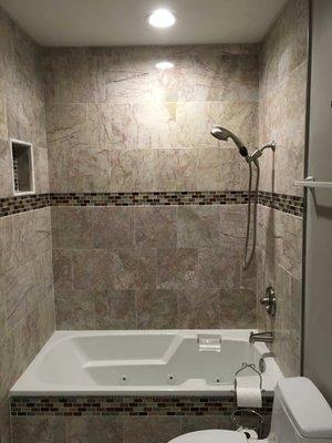 Before the frameless shower doors