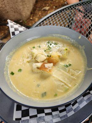 Soup of the Day. Corn/leek, I believe? Whatever it was, it was delicious.