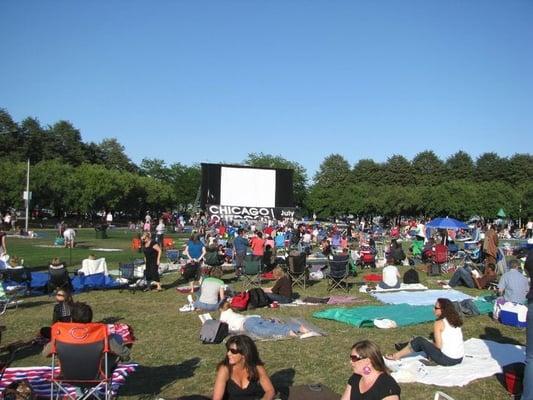 The early crowd for one of the showings.