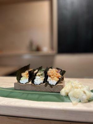 Hand Rolls. All delicious.