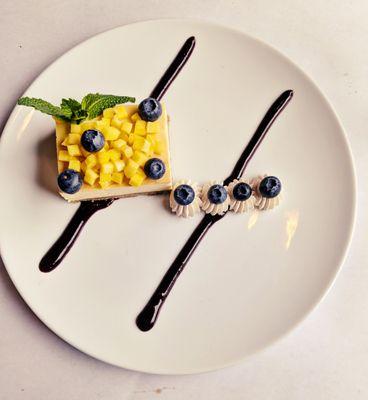 Mango Blueberry Cheesecake, $15