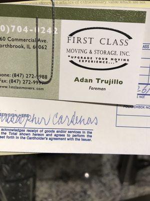 First Class Moving & Storage