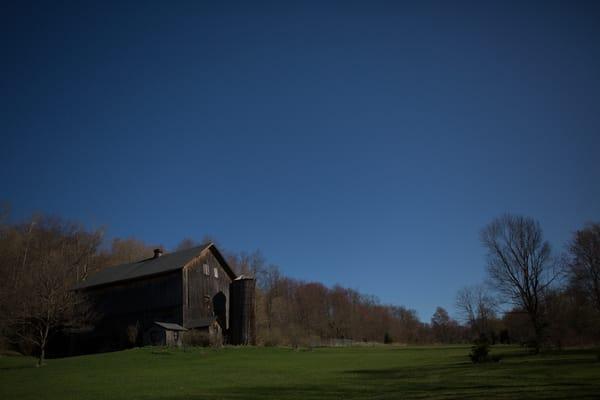 The barn and lawn.