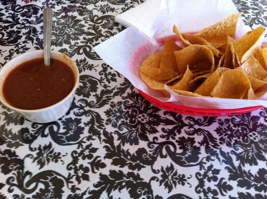 Chips and Salsa! Definitely homemade Salsa
