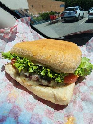 2nd street cafe veggie burger with sour dough bun