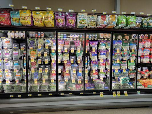 Healthy salads to the left as you enter