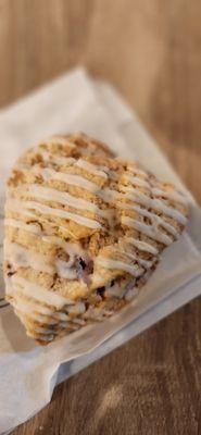 Vegan strawberry and cream scone