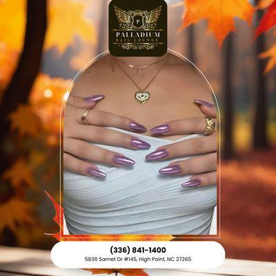 Pumpkin spice season means it's time for fall nails! We're ready to give you the perfect autumn look. Come see us today!