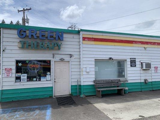 Green Therapy marijuana store front.