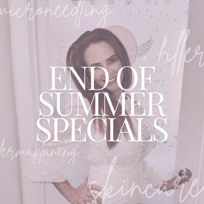 End of summer specials for August I have one syringe filler 10% off two syringe filler 20% off