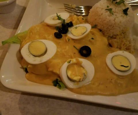 Spicy aji de gallina.