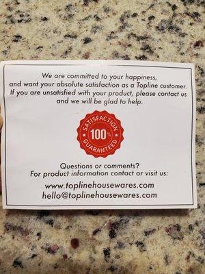 They mean it!!!! Great customer service