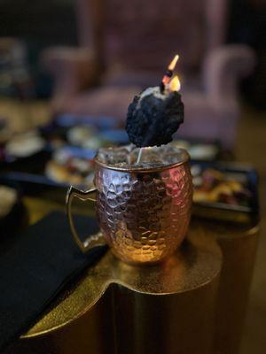 Marshmallow flame... dying out and ready for me to eat!