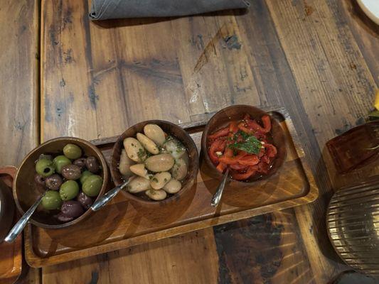 Assortment served with dinner