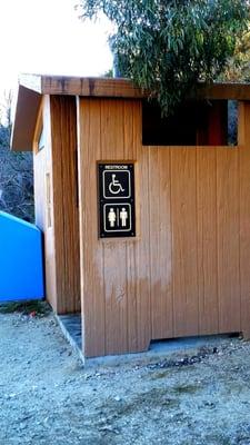 vault toilets (porta potty) at Clear Creek Station