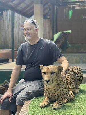Spending time with a cheetah