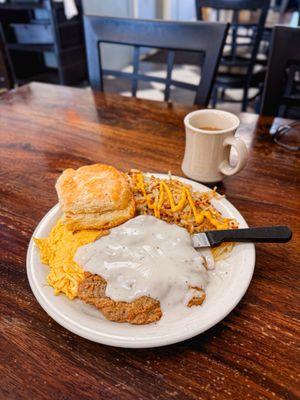 Country fried steak breakfast