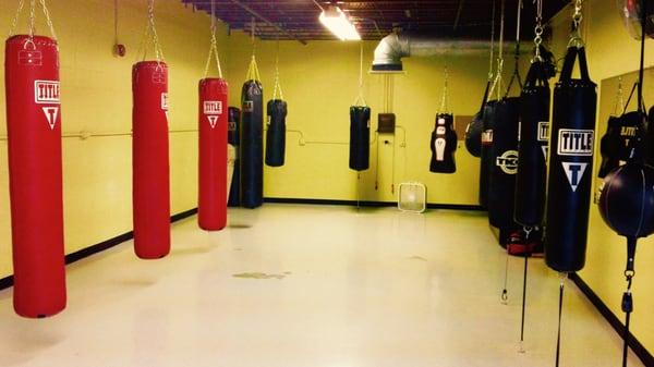 Throwback Boxing - Boxing & Kickboxing individual and group Heavy Bag Training Room.