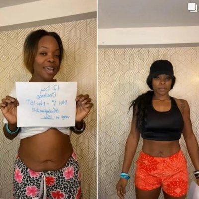 15 Day Challenge before and after