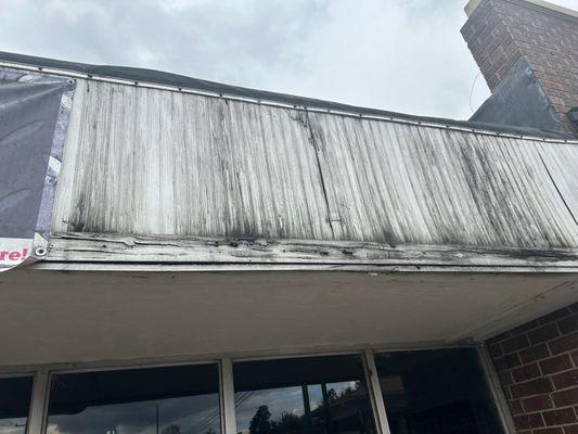 Cheaply done store front at 19 East Salisbury Street Denton, NC
Replaced approximately just two years ago. The material, interior paneling