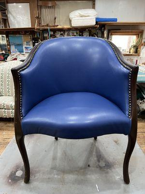 After reupholstery - chair looks brand new again"