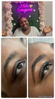 Brow Threading with Brow Tint and Lashes!