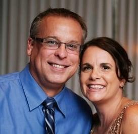 Christine Milcheck and her happy husband in New Jersey.