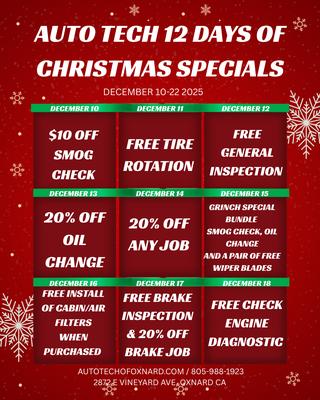 AUTO TECH 12 DAYS OF CHRISTMAS SPECIALS!