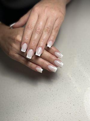 Acrylic square #2 milk with french white