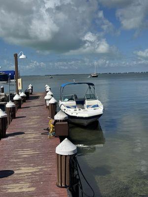 Docked up for lunch at Snooks.
