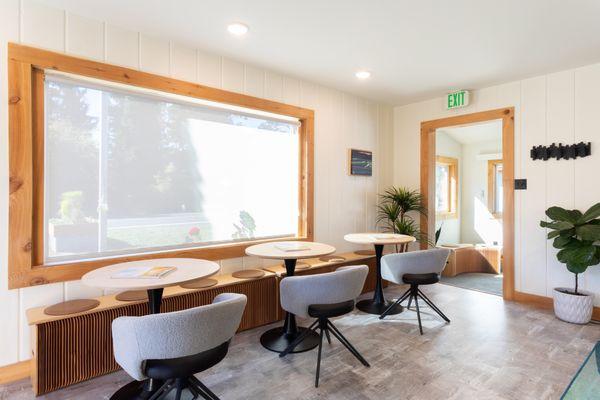 Casual seating at the Grass Island Co-working lounge