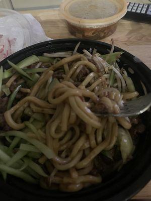 Dan Dan noodles with beef