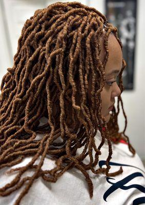 Crochet install, we used 8 packs for this level of volume.