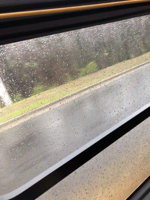 The rain I had to run through to find a store that's not there and doesn't exist