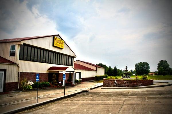 Outside view from the parking lot.