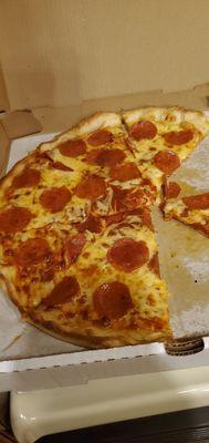 $35 for a cheese and a pepperoni pizza. Really?!