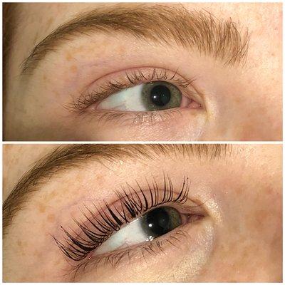 Lash lift and tint
