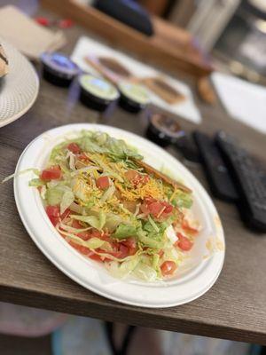 Crispy shredded beef tacos