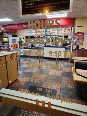 Posted hours not accurate for some reason on Wednesday, Feb. 21, 2024. Dining room doors locked at 8:55 p.m.