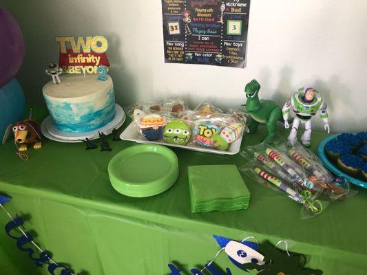 Perfect cake for our Toy Story theme birthday.