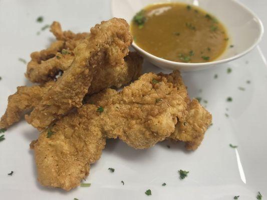 Chicken tender delicias with the honey mustard sauce