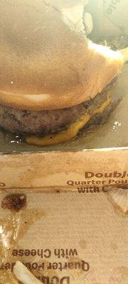 A very greasy McDonald's burger