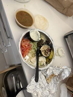 Mezz Platter and eaten Gyros
