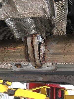 Failed weld after 10 months and less than 300 miles driven