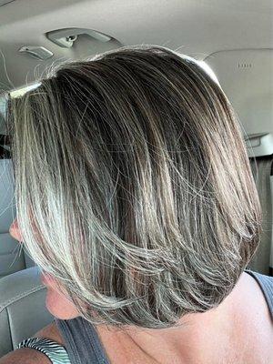 A couple hours after my appointment - amazing haircut!