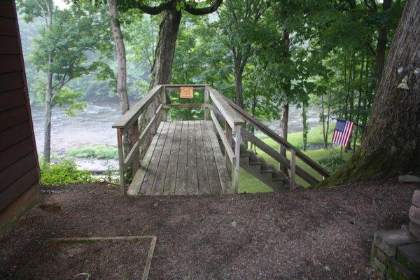 Steps down to the river