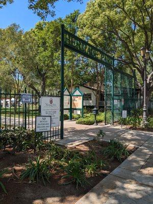 Entrance to the park